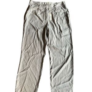 NWT Gray Max Studio Women's Straight Leg Pant with Zipper Size‎ L F43